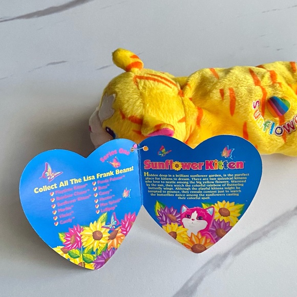 VTG Lisa Frank Sunflower Kitten beanie plush - SWT - Picture 6 of 8